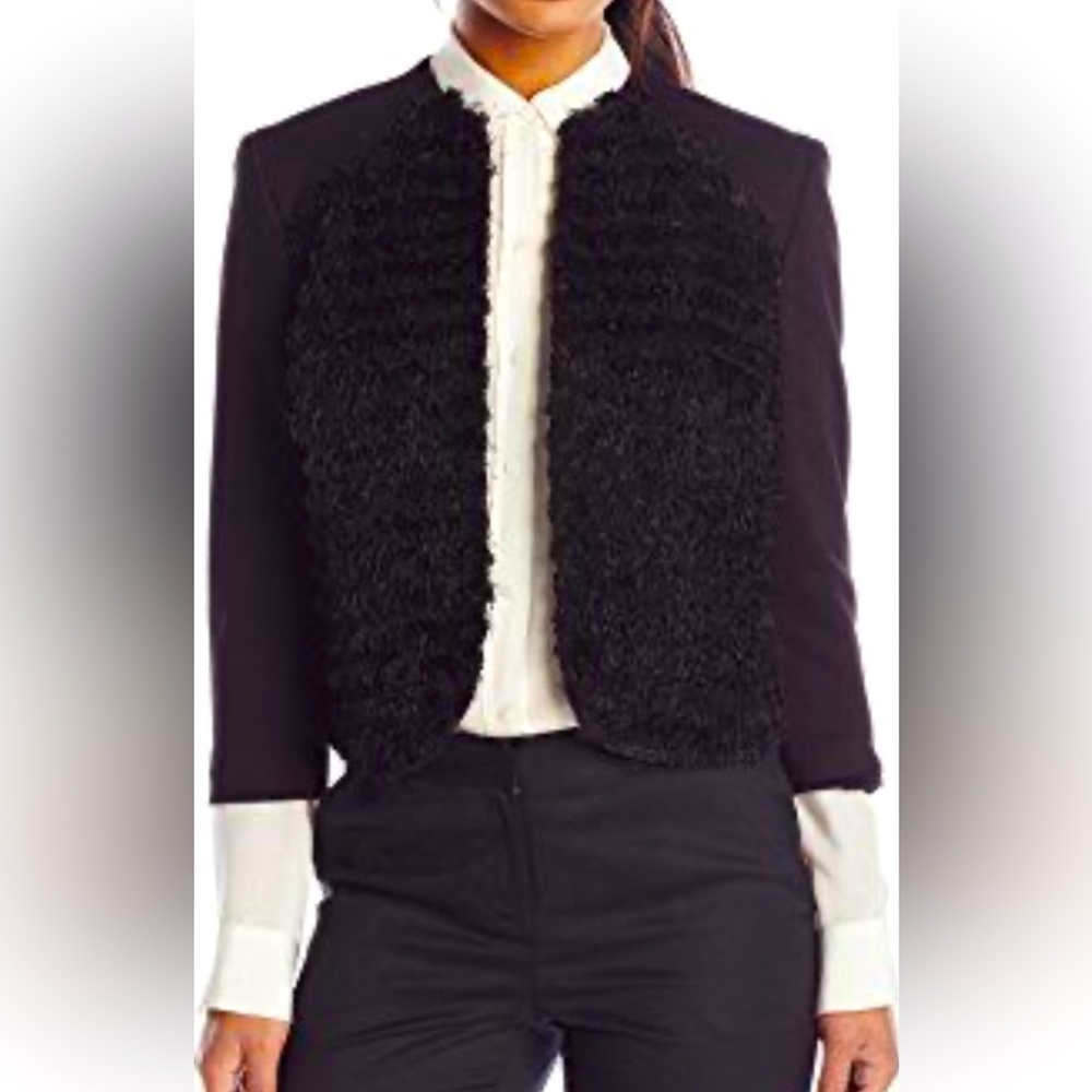 Nine West Women's Flyaway Eyelash Cropped Blazer, size 10